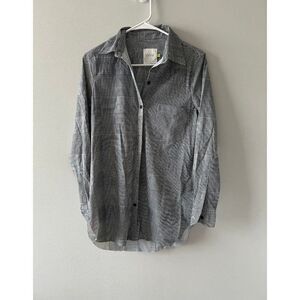 Lysse Women Oversized Houndstooth Button Down Shirt Minimalist Office Work Chic